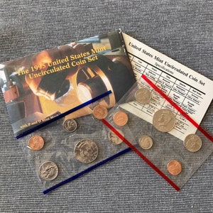 1995 United State Münzprägezange im Original Umschlag mit Echtheitszertifikat