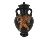 Red Figure Pottery Ancient Greek Museum Replica Terracotta Ceramic Art 18.5cm