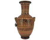 The Dipylon Amphora Geometric Ancient Greek Ceramic Jar Museum Replica Vase 16cm