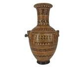 The Dipylon Amphora Geometric Ancient Greek Ceramic Jar Museum Replica Vase 20cm