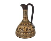 Geometric Ancient Greek Terracotta Ceramic Jar Museum Replica Vase 13cm