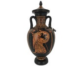 Red Figure Pottery Ancient Greek Museum Replica Terracotta Ceramic Art 20.5cm