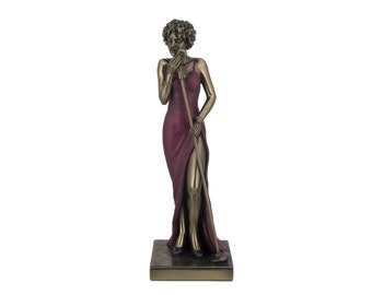 European style statue jazz music figure female singer modern decoration gift 