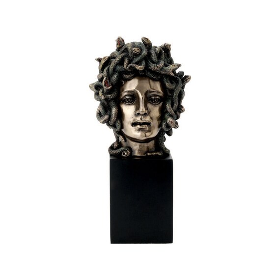 Medusa Head Statue, Medusa Bust, Mythology Sculpture, Ancient Greek