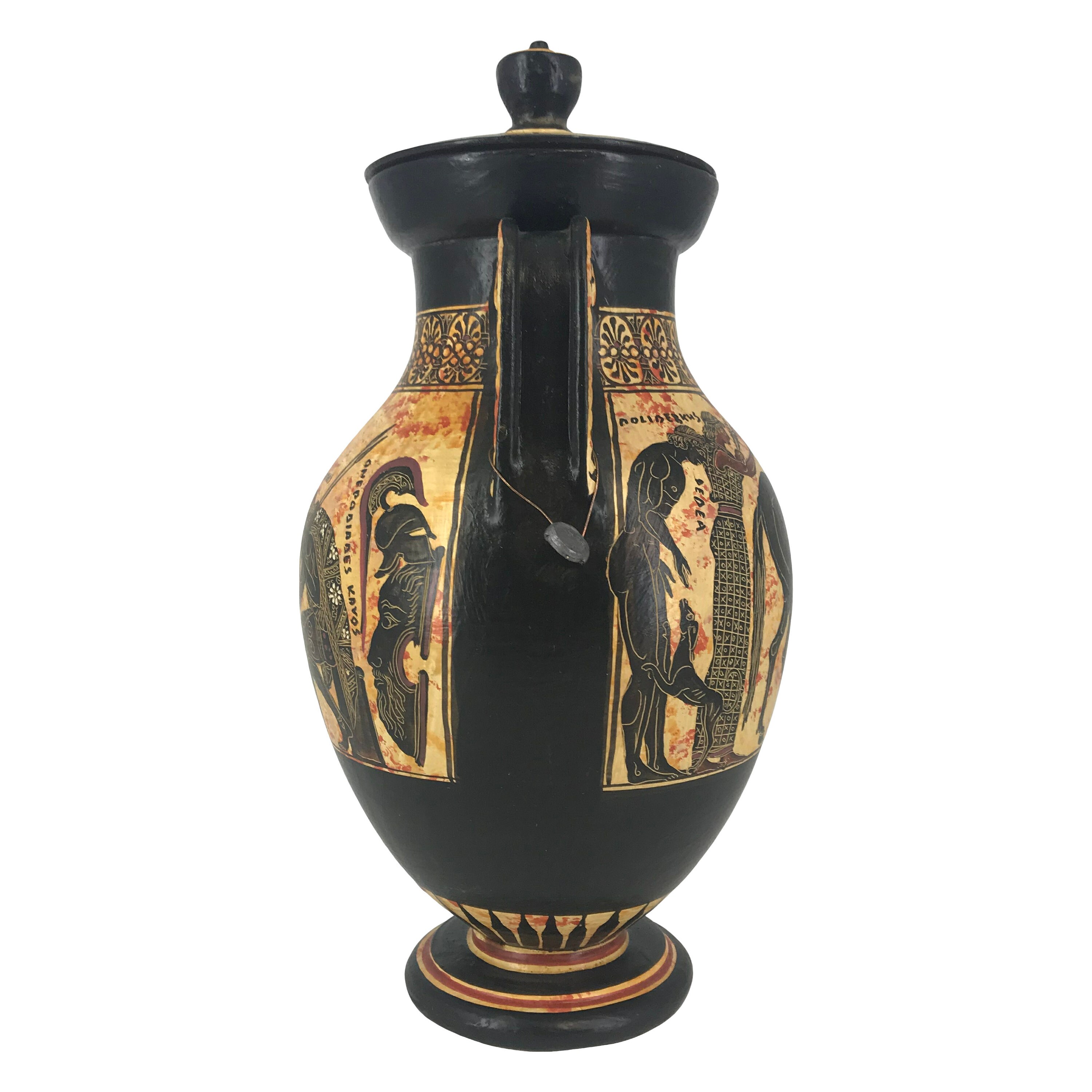 Attic black figure Amphora with Exekias Ancient Greek Ceramic Etsy