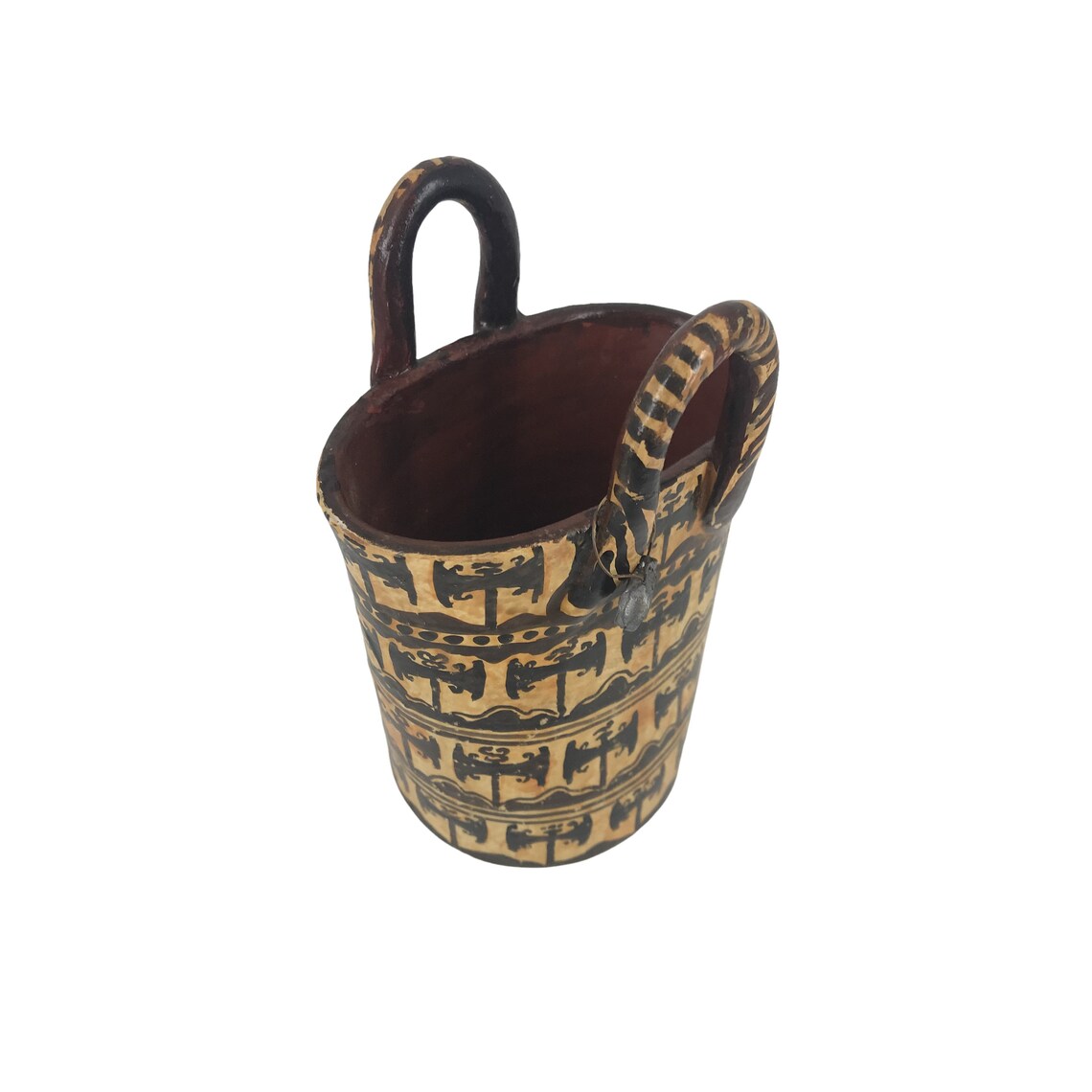 Ancient Greek Minoan basket with pelekys motive Ceramic Jar Etsy