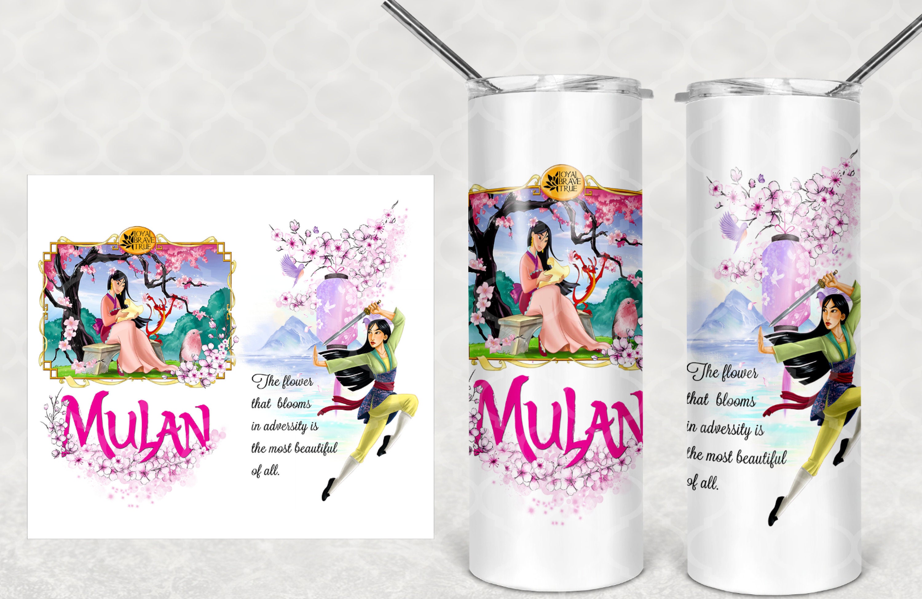 Mulan Princess Tumbler 20oz – By Ky Studios