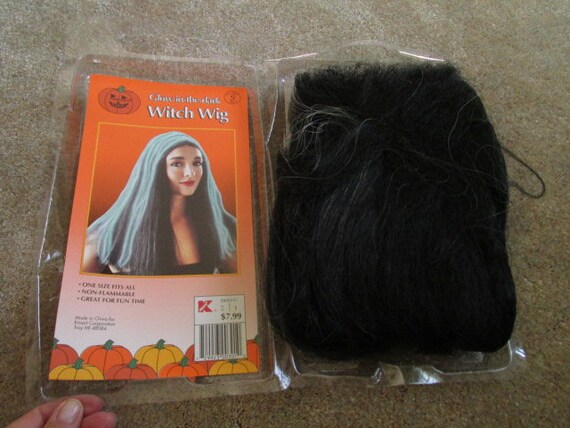 Halloween witch costume accessories hat, wig and … - image 1