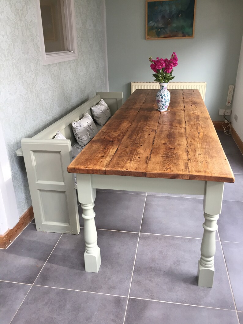 Reclaimed Wood Kitchen Table Rustic Farmhouse Dining Table Etsy UK