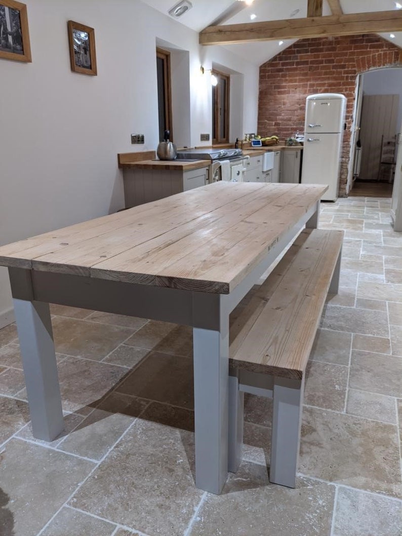 Reclaimed Wood Kitchen Table Rustic Farmhouse Dining Table Etsy UK