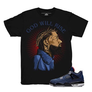 Jordan 4 Winter Loyal Blue Grind Heart Sneaker Match Shirt Etsy