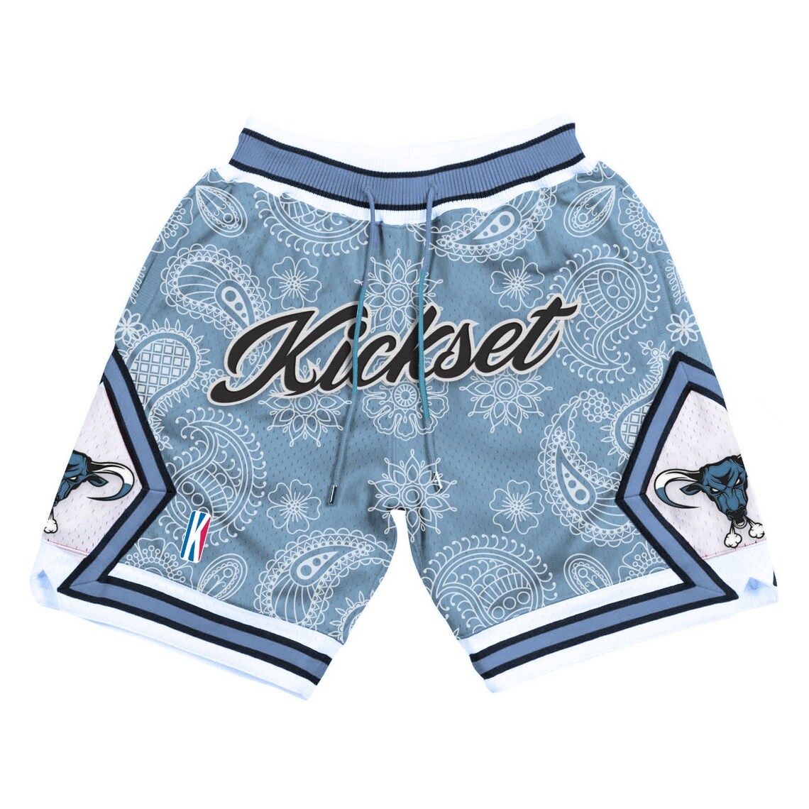 Carolina Raging Bulls Blue Bandana Shorts Retro Jordan Etsy