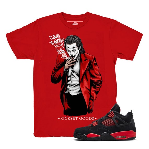 jordan 4 red thunder shirt