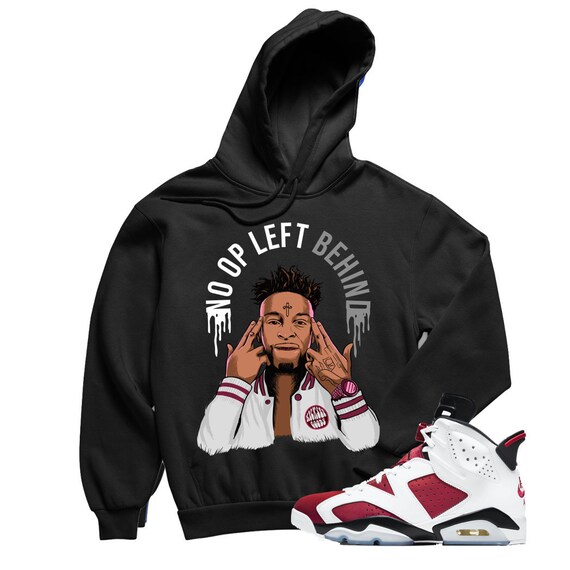 Jordan 6 Carmine Savage Sneaker Hoodie 