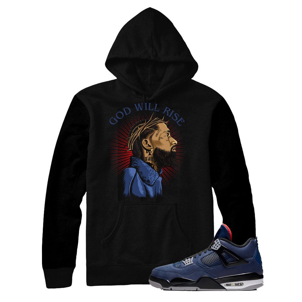 Jordan 4 Invierno Leal Azul Nipsey Dios Se levantará con | Etsy México