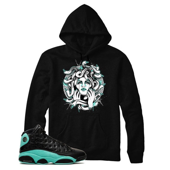 island green jordan 13 clothing