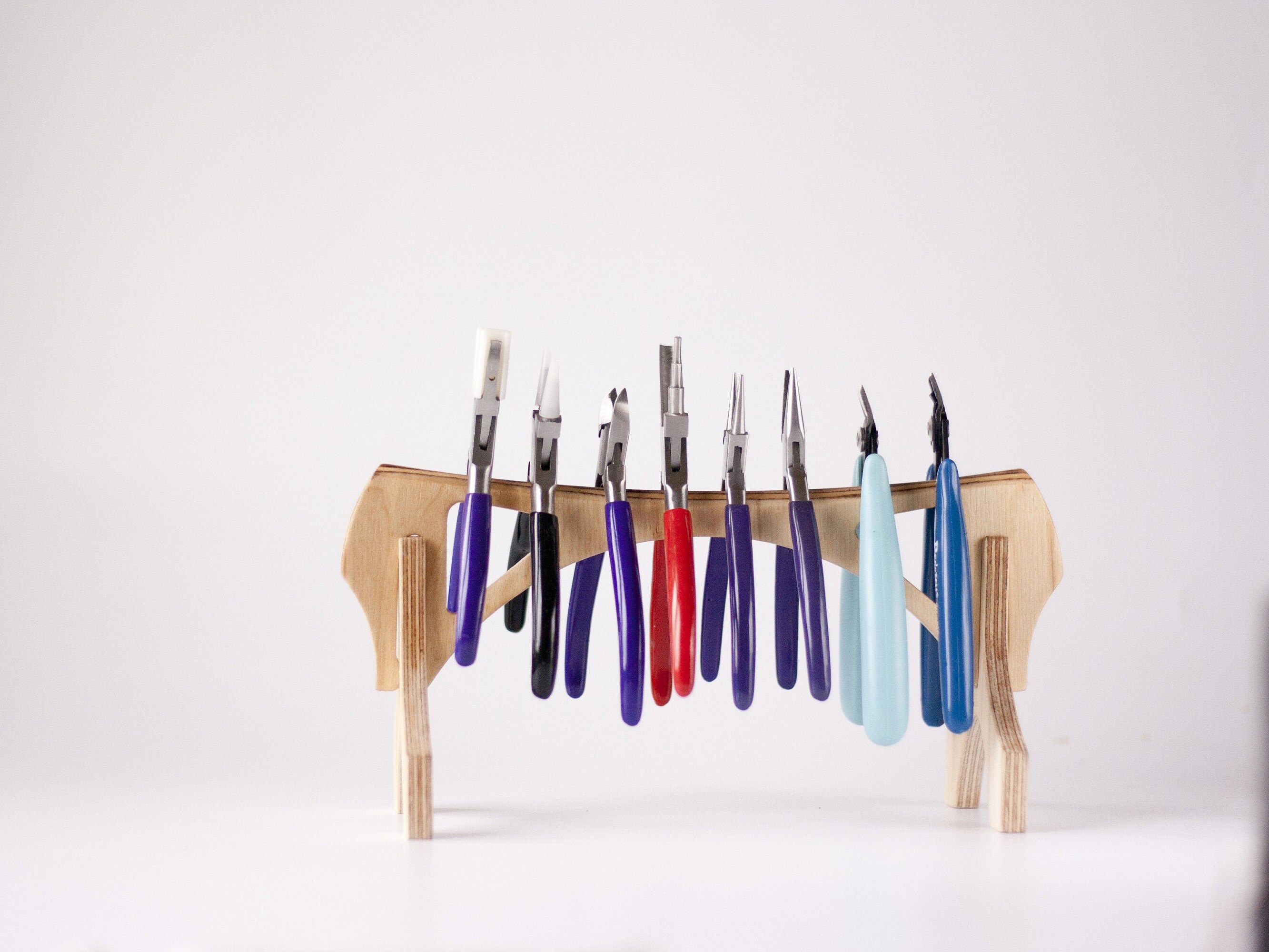 Wooden plier rack Jewelry Tool Holder Caddy organizer Storage Etsy