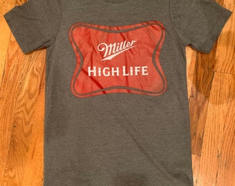 miller high life baseball shirt