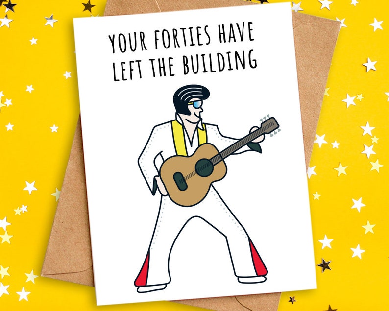 Funny Happy 50th Elvis Birthday Card Small A6 / 4x6 Sized | Etsy
