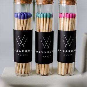 Luxury Matches In Tall Jar | Safety Matches | Matches In Glass Jar
