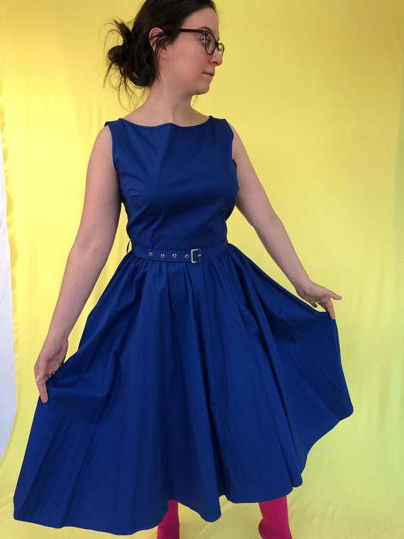 Fifties Vintage dress Costume 50's Royal blue 50's