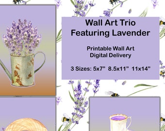 Lavender | Wall Decor | Printable | Electronic Delivery | 3 Sizes |