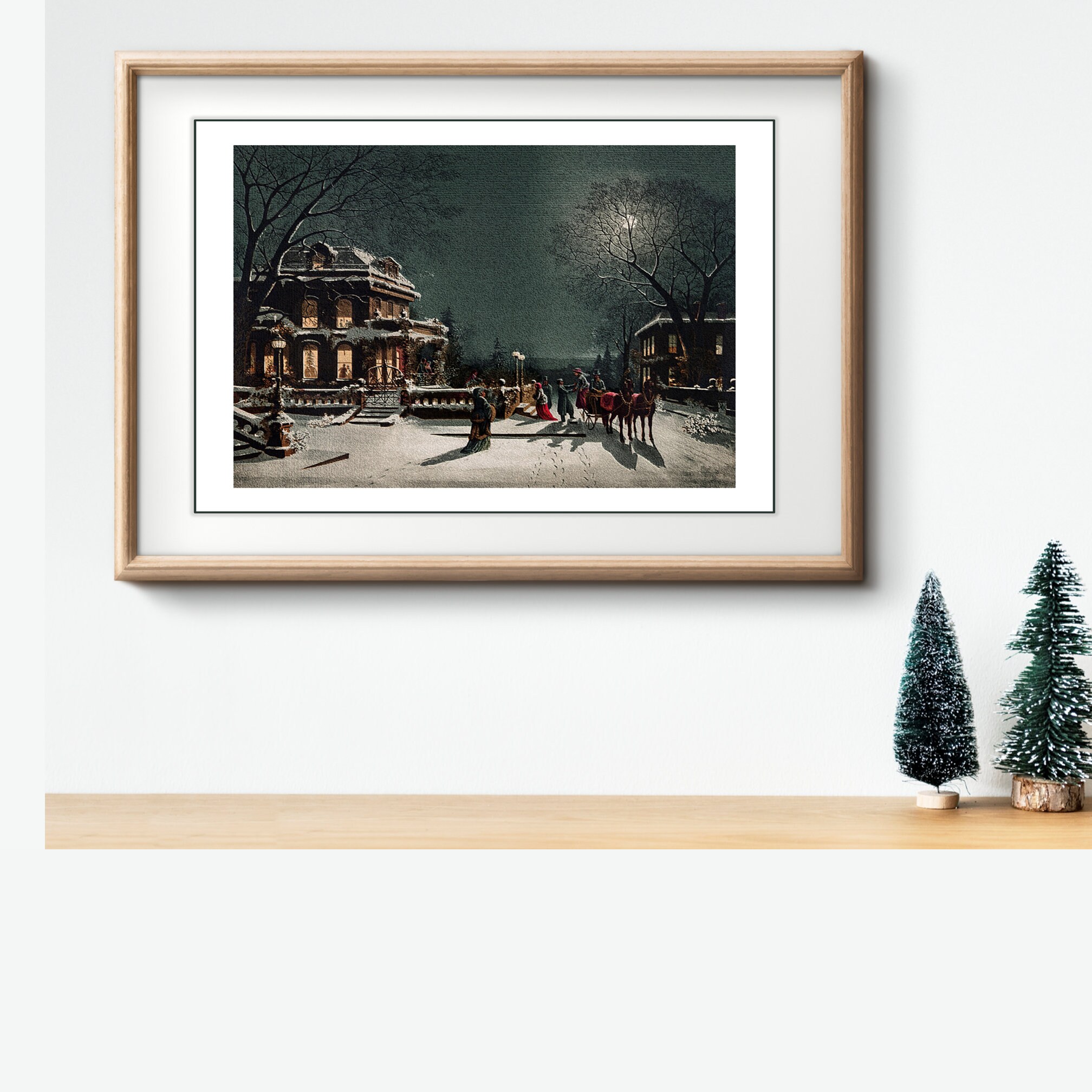 Retro Winter Scenes Wall Decor Wall Decor Printable Etsy