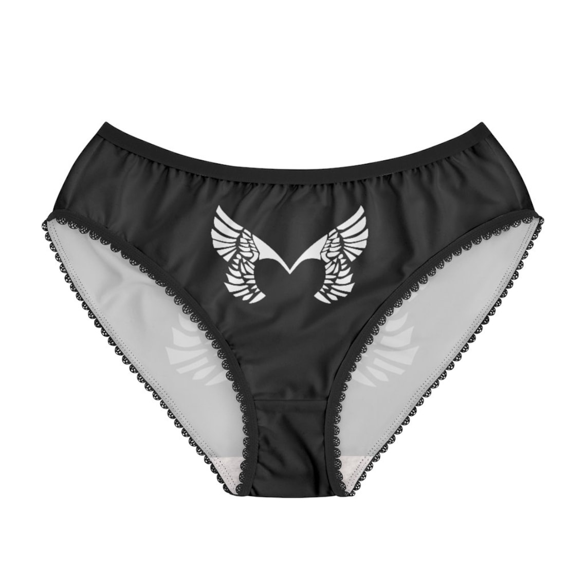 Goth Panties White Wings Panties Alternative Panties Etsy