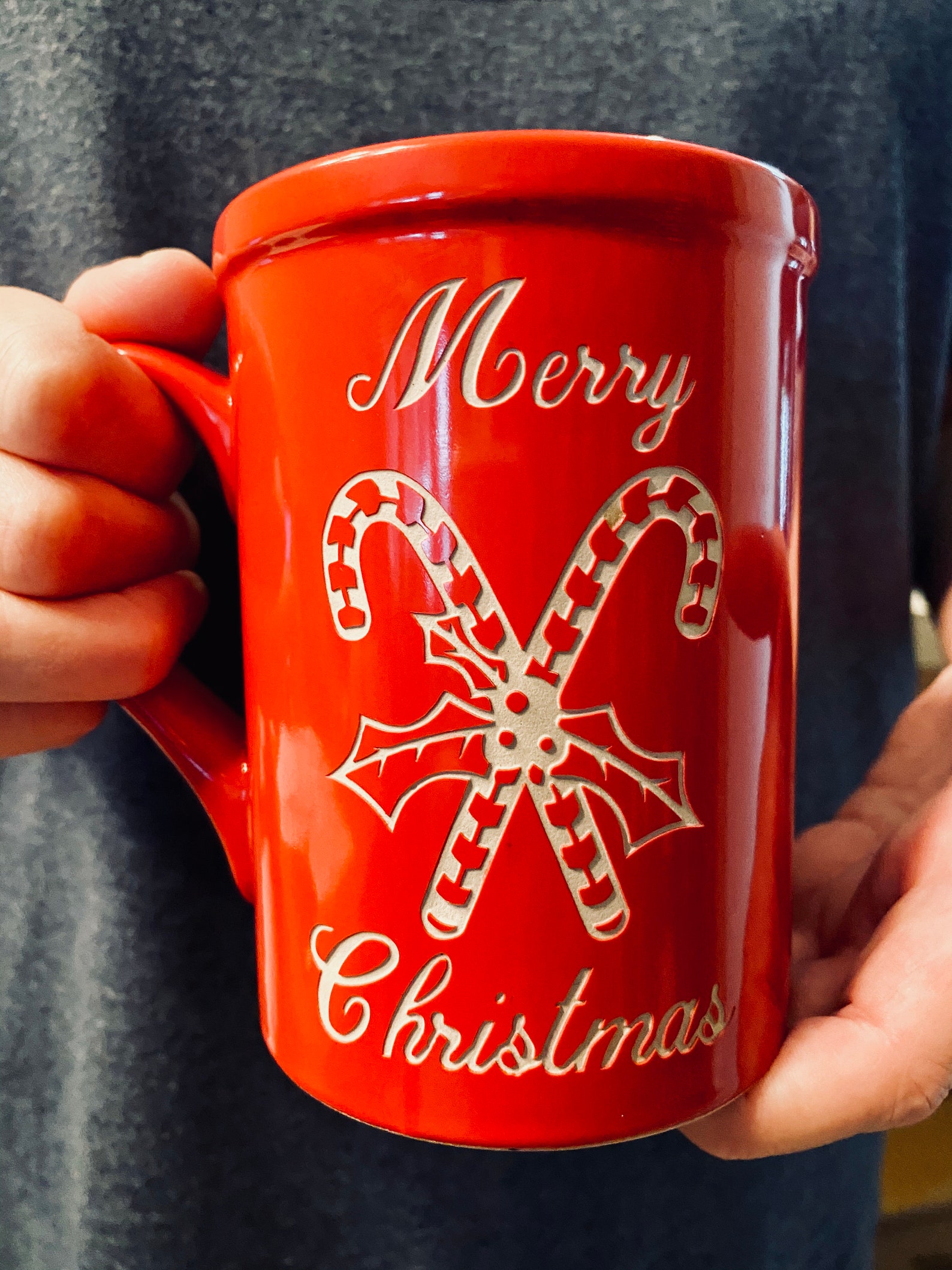Etched Ceramic Mug Merry Christmas Mug Personalized Mug Etsy UK