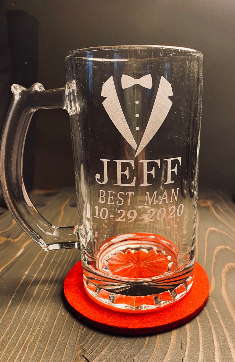 Groomsmen Beer Mug Groomsman Beer Mugpersonalized Beer Mug Etsy