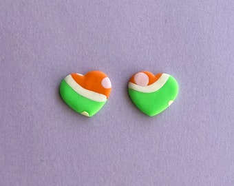 Faith | Polymer Clay Statement Handmade Earrings | Studs | Funky | Retro | Colorful | Multicolored