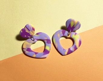 Mila | Polymer Clay Statement Handmade Earrings | Funky | Retro | Colorful | Multicolored