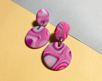 Sally | Polymer Clay Statement Handmade Earrings | Funky | Retro | Colorful | Multicolored