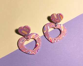 Mila | Polymer Clay Statement Handmade Earrings | Funky | Retro | Colorful | Multicolored