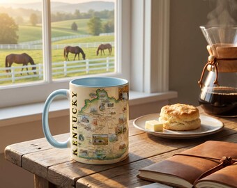 Kentucky Map Ceramic Mug
