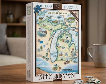 Michigan Map Puzzle, 1000 Piece Jigsaw Puzzle