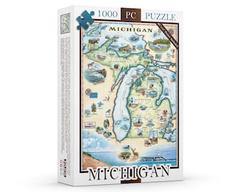 Michigan State Map - 1000 Pieces, Includes Poster
