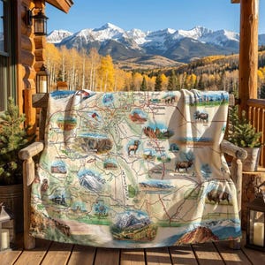 Colorado State Map Fleece Blanket – Soft Berber & Microfiber Throw