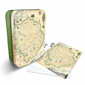 Carte du parc national de Yosemite, 52 jeux de cartes standard - Format de poker officiel de Vegas