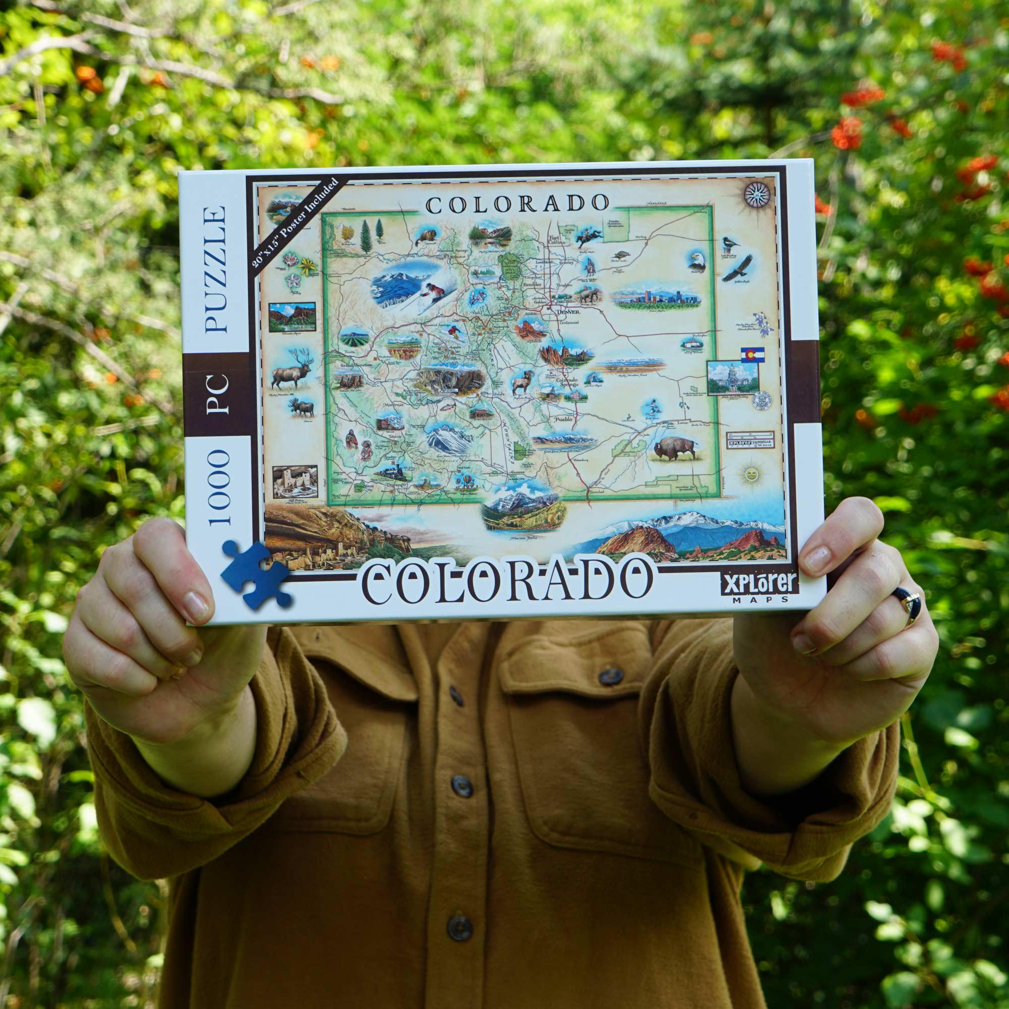 Colorado State Map Puzzle - 1000 Pieces, Includes Poster - Etsy