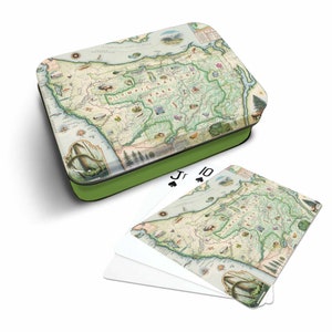 Carte du parc national olympique, 52 jeux de cartes standard - Format de poker officiel de Vegas