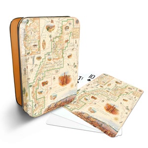 Carte du parc national de Bryce Canyon, 52 jeux de cartes standard - Format officiel des cartes de poker de Vegas