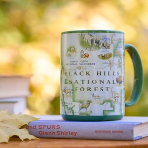 Black Hills National Forest Map Mug – 16oz Ceramic Coffee Mug