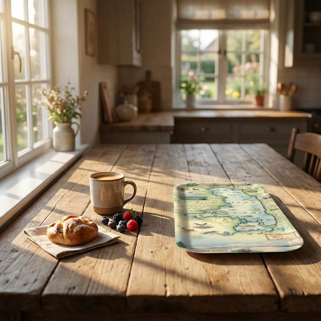 Flathead Lake Wooden Serving Tray – Montana Lake Gift - Etsy