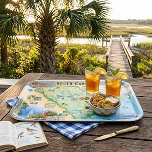 South Carolina Map Wooden Serving Tray – Coastal State Gift