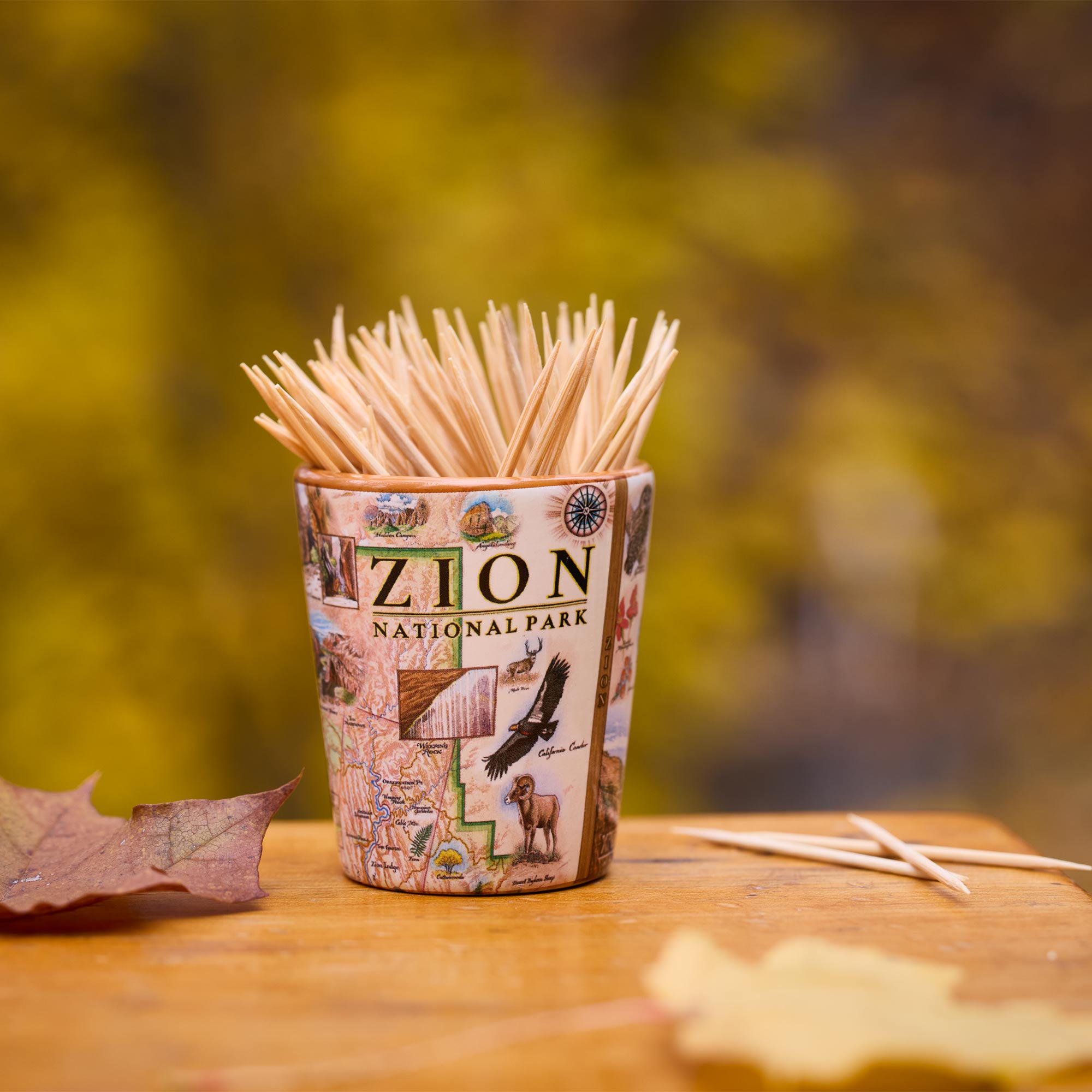 Zion National Park Map Ceramic Shot Glass, Souvenir Gift - Etsy