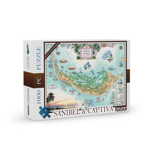 Mapa de Sanibel-Captiva, Florida (1000 piezas, incluye póster)