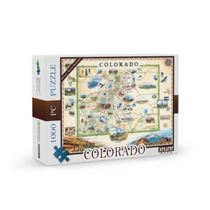 Colorado State Map Puzzle - 1000 Pieces,  Includes Poster