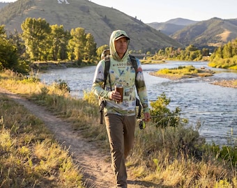 Missoula Map UltraLight Sunshirt Hoodie – UPF 50+