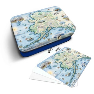 Cartes à jouer Alaska Map Standard, 52 jeux - Format officiel Vegas Poker